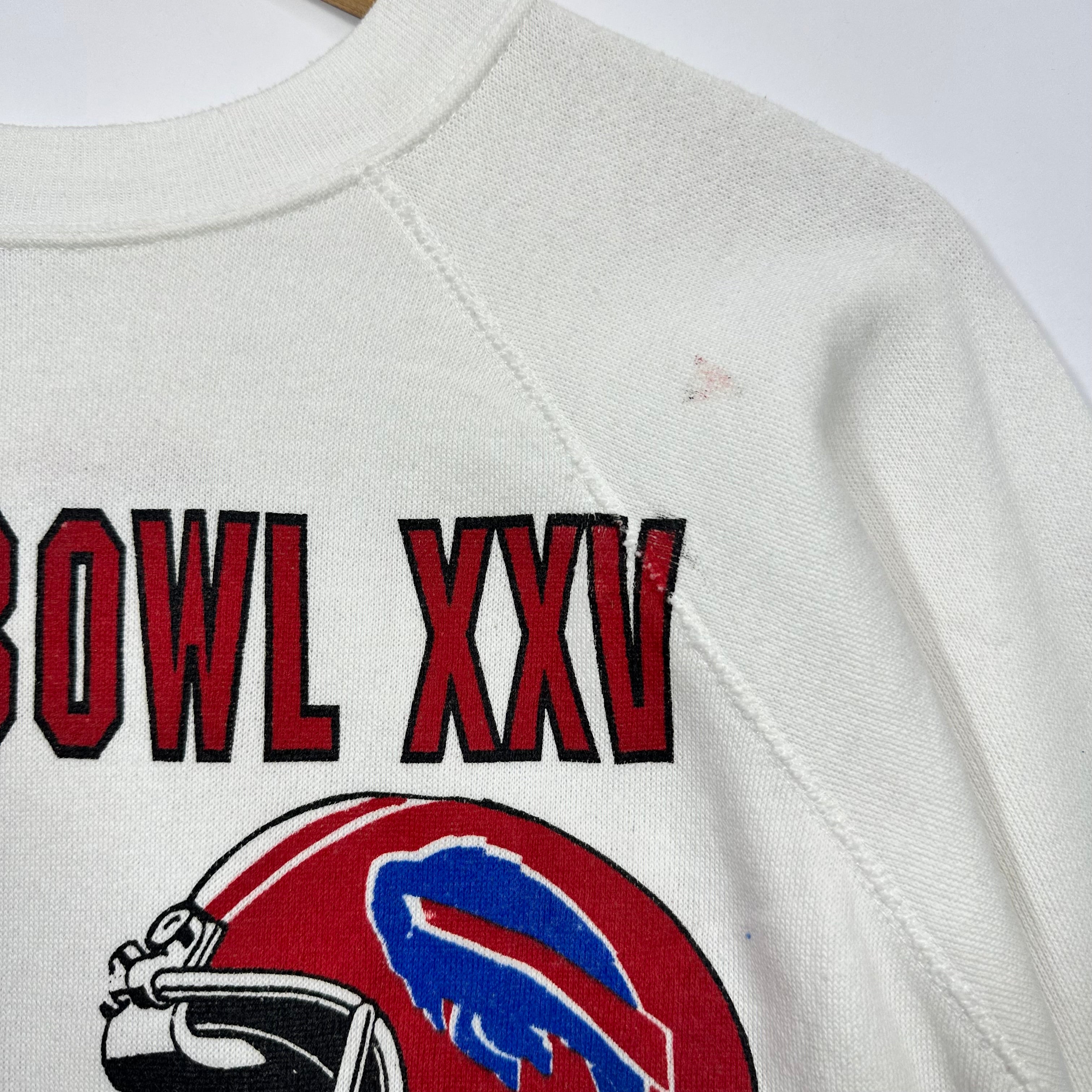 Vintage Buffalo Bills 1991 Double Sided Super Bowl Crewneck Sweatshirt XXL