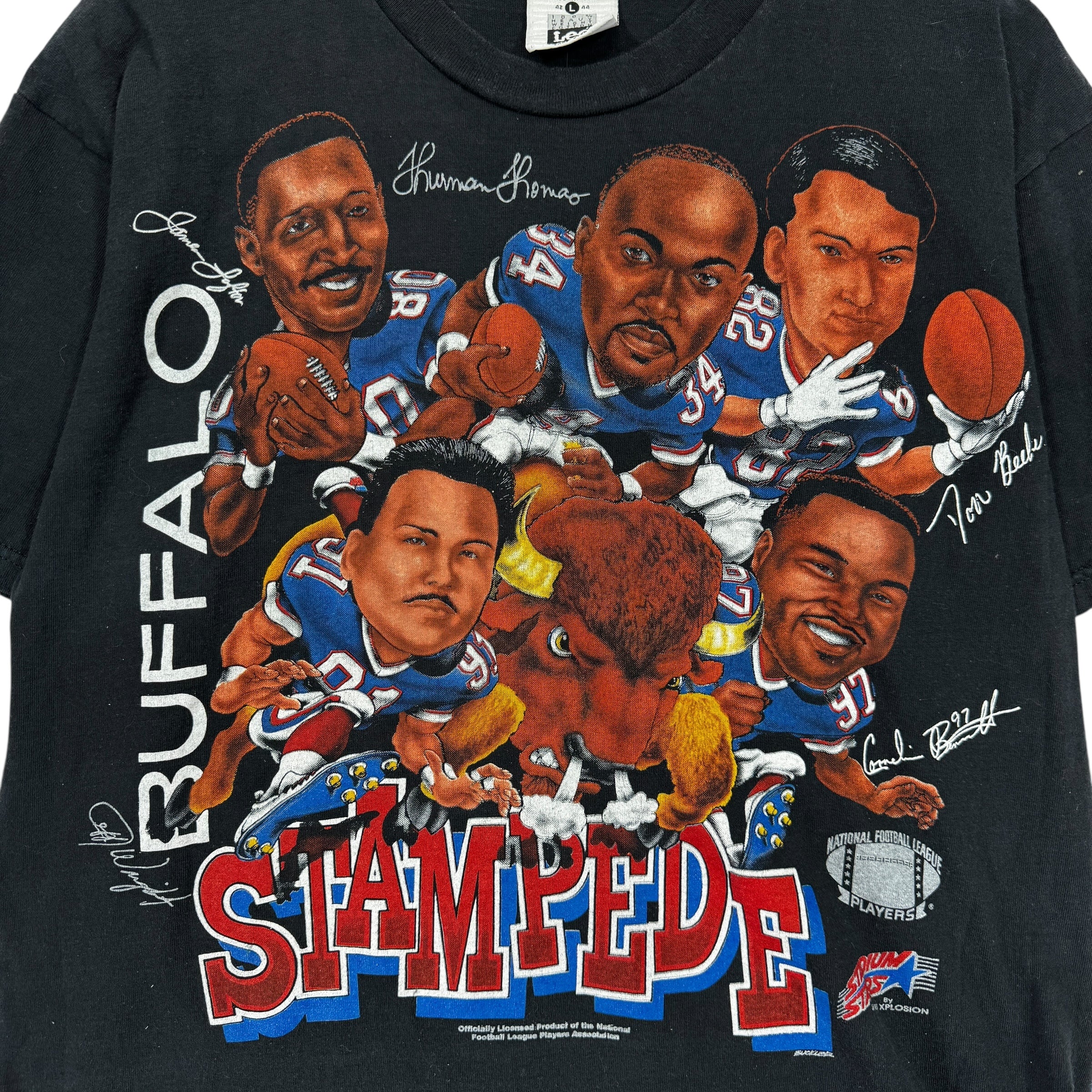 Vintage Buffalo Bills Stampede Caricature Shirt Large