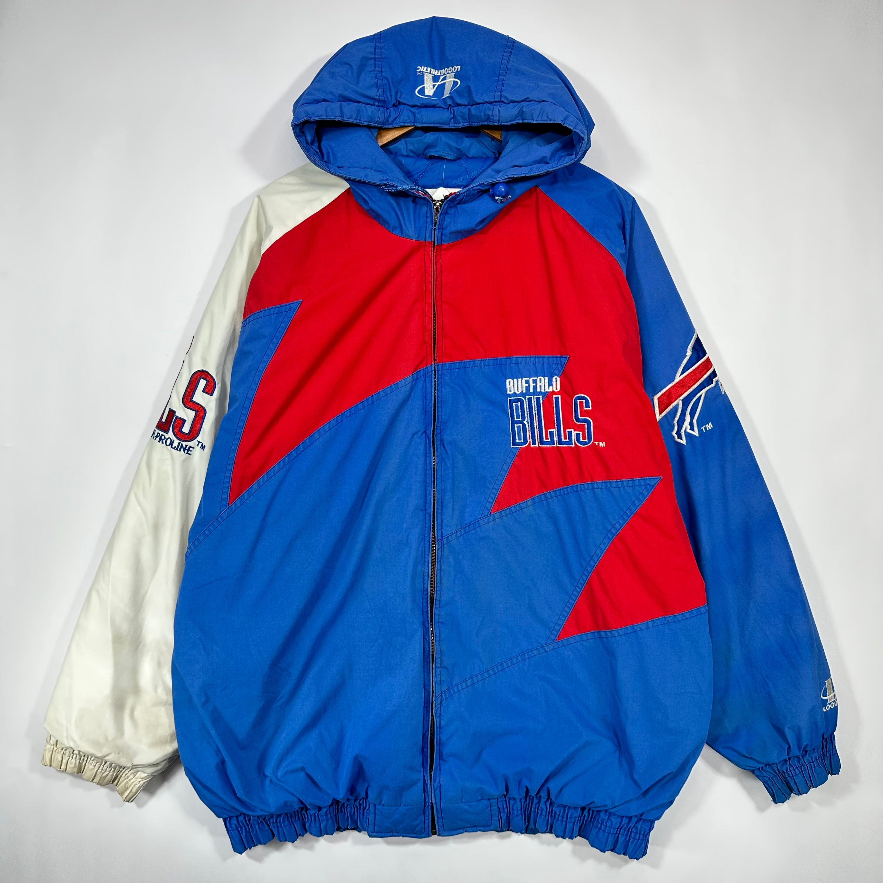 Vintage Buffalo Bills Shark Tooth Puffer Jacket Large