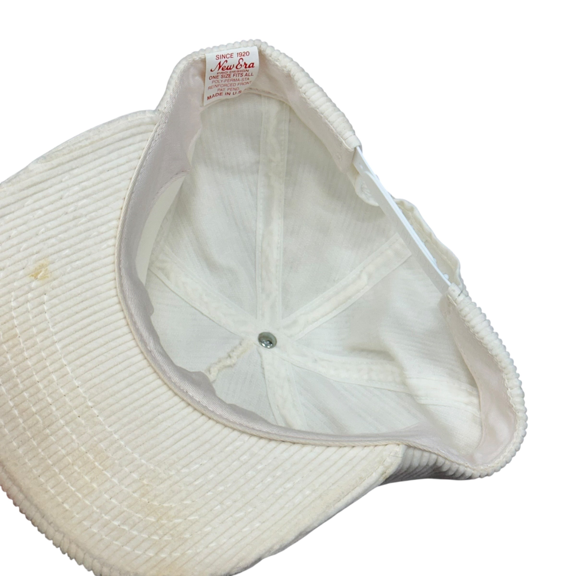 Vintage Buffalo Bills White Super Bowl Corduroy Snapback Hat