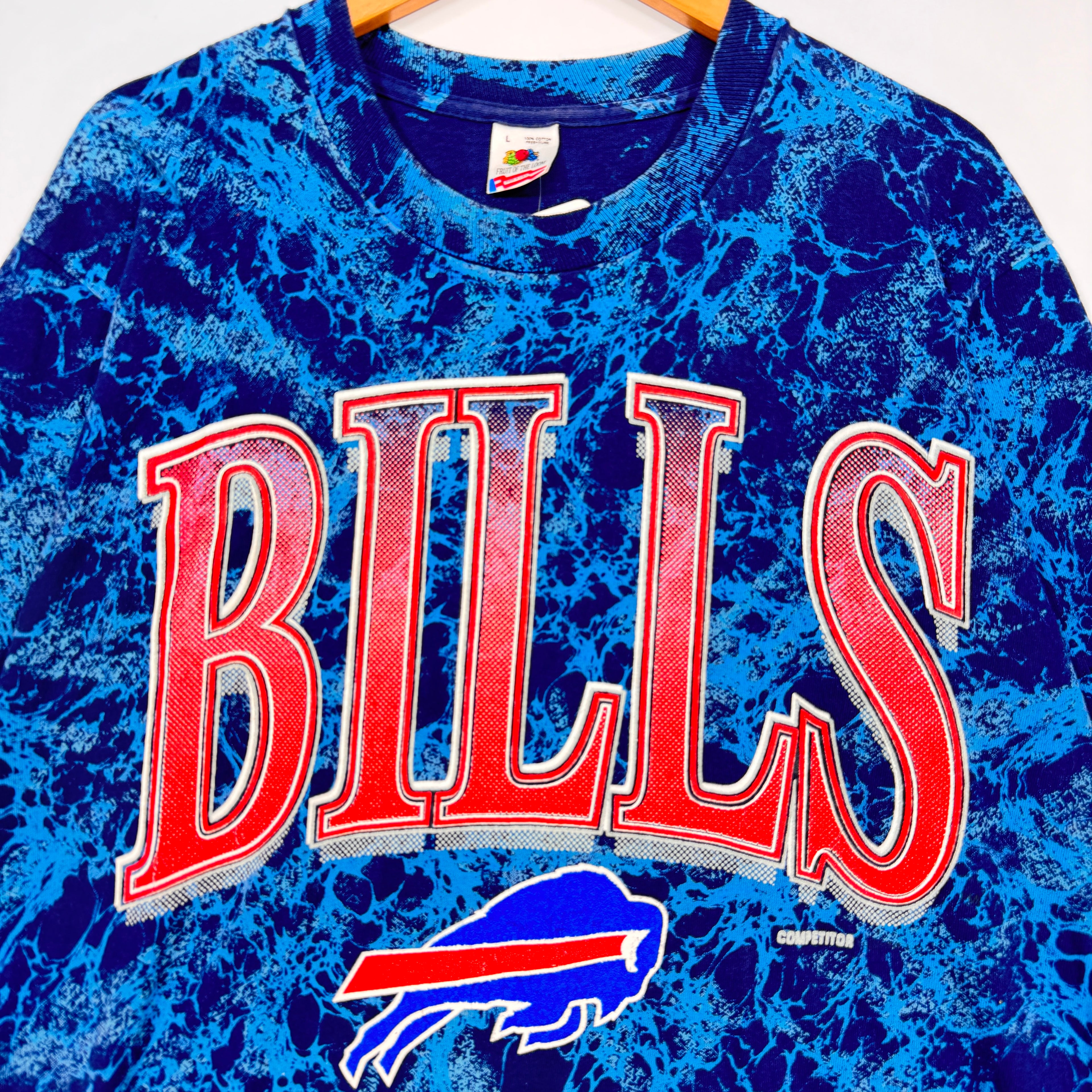 Vintage Buffalo Bills All Over Print Shirt Large