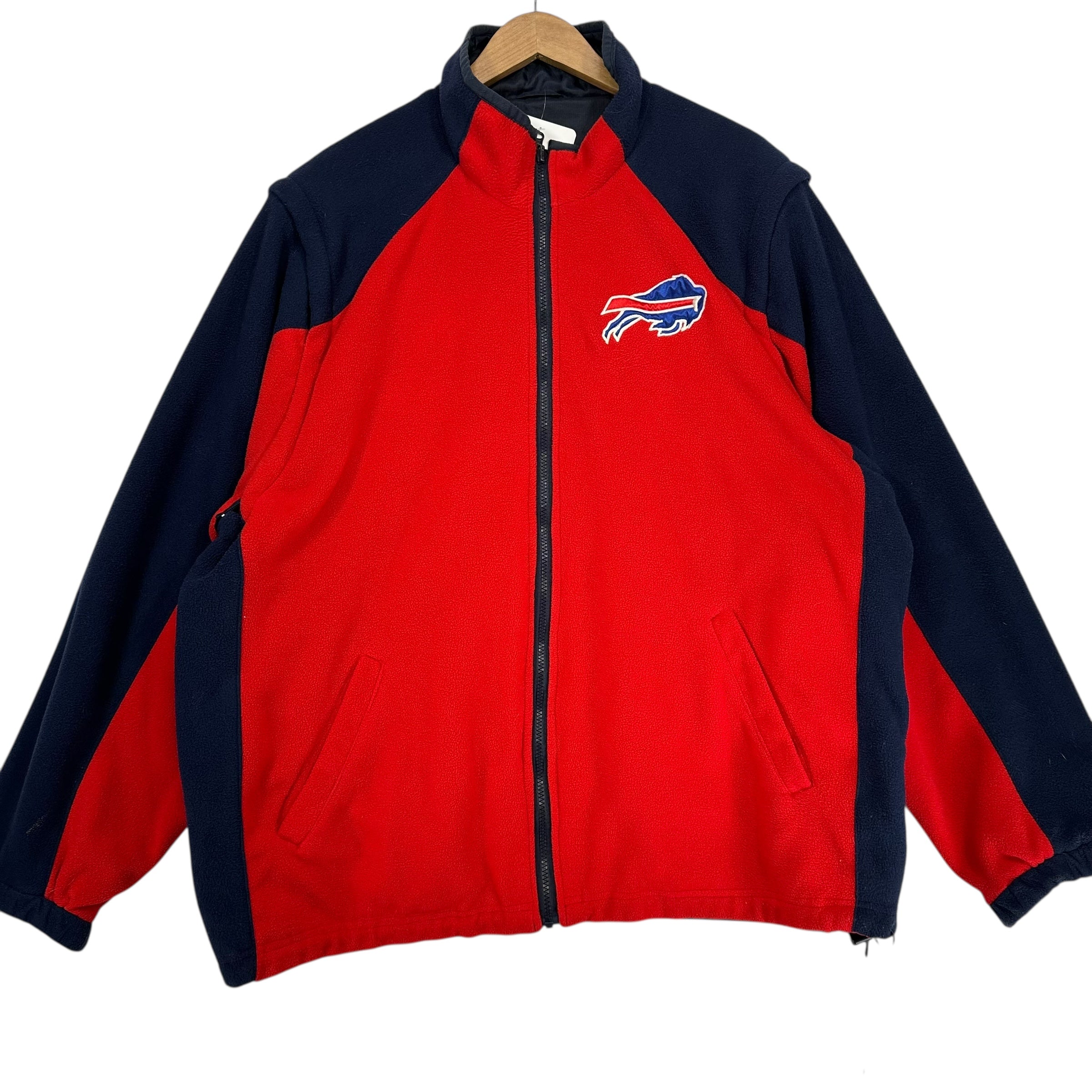 Vintage Buffalo Bills Reversible Fleece Sweatshirt Jacket XXL