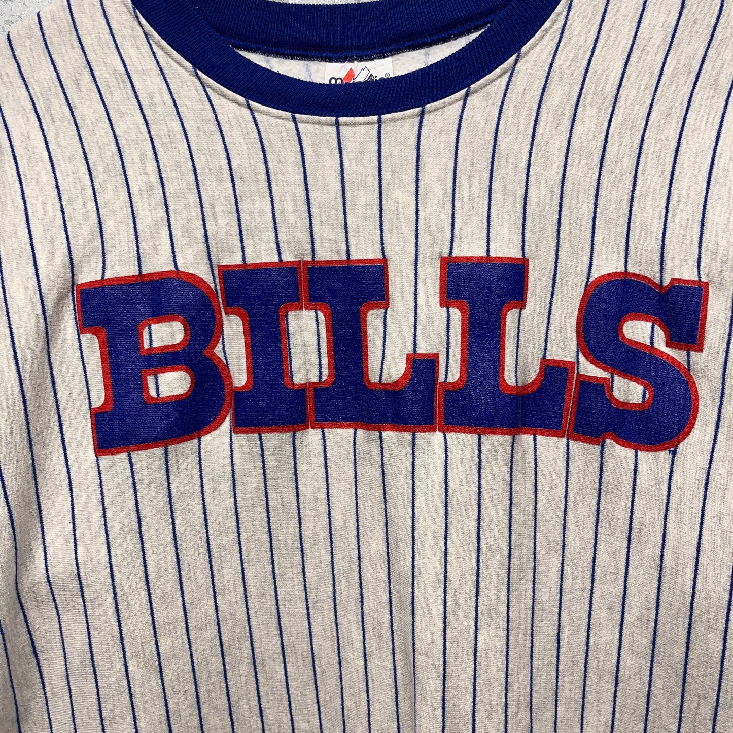 Vintage Buffalo Bills Pinstripe Crewneck Sweatshirt XL