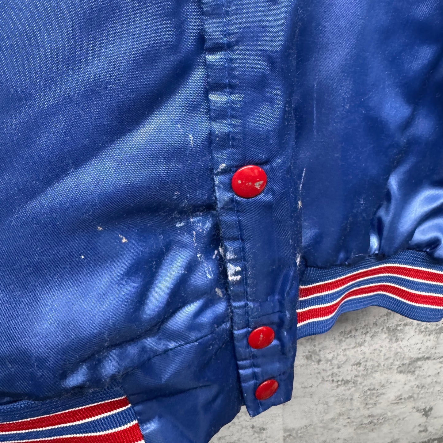 Vintage Buffalo Bills Chalk Line Satin Jacket Large