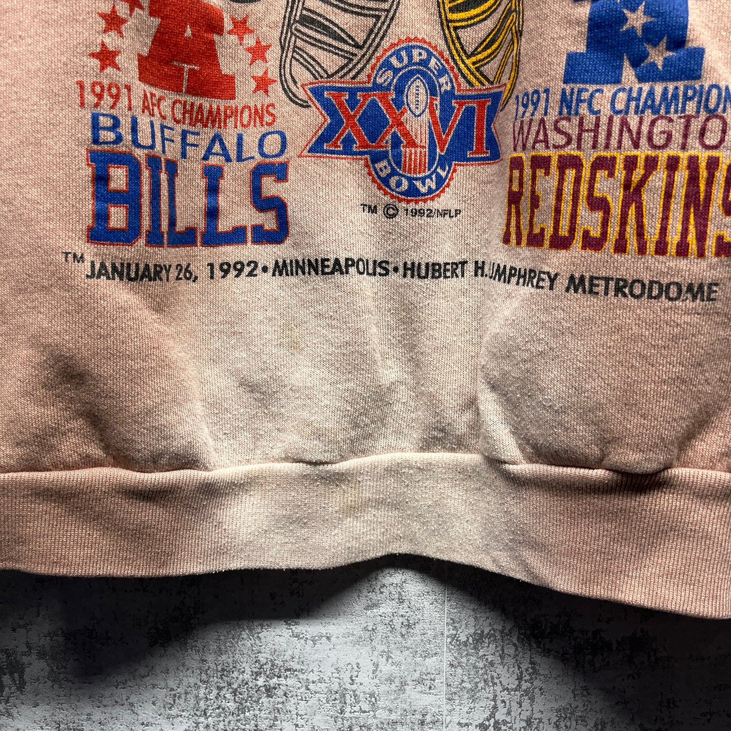 Vintage Buffalo Bills Overdyed 1992 Super Bowl Sweatshirt Small-Medium