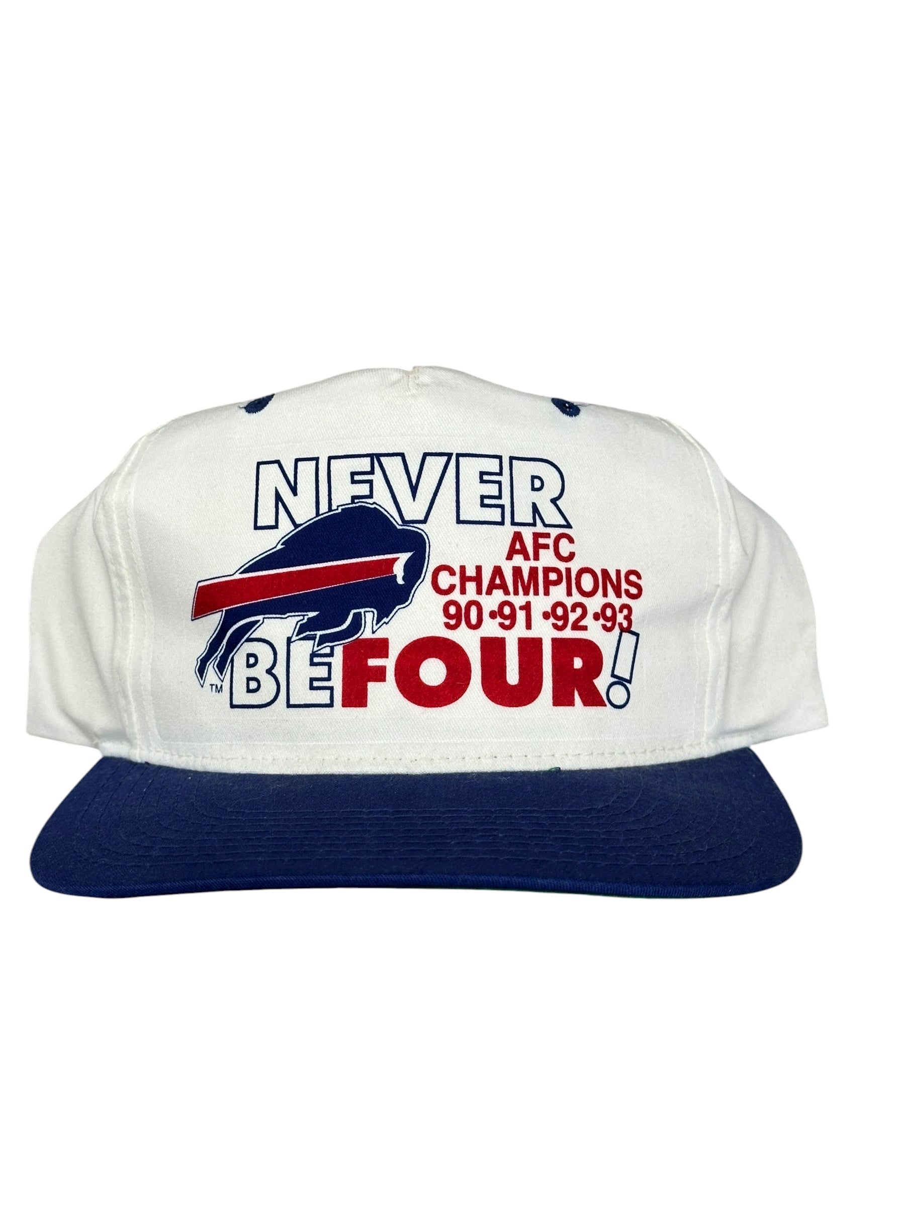 Vintage Buffalo Bills Never Be Four Snapback Hat