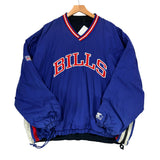 Vintage Buffalo Bills Starter Pullover Reversible Windbreaker Jacket XL