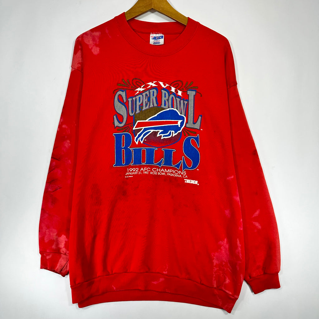 Vintage Buffalo Bills Thrashed 1992 AFC Champs Crewneck Sweatshirt XL