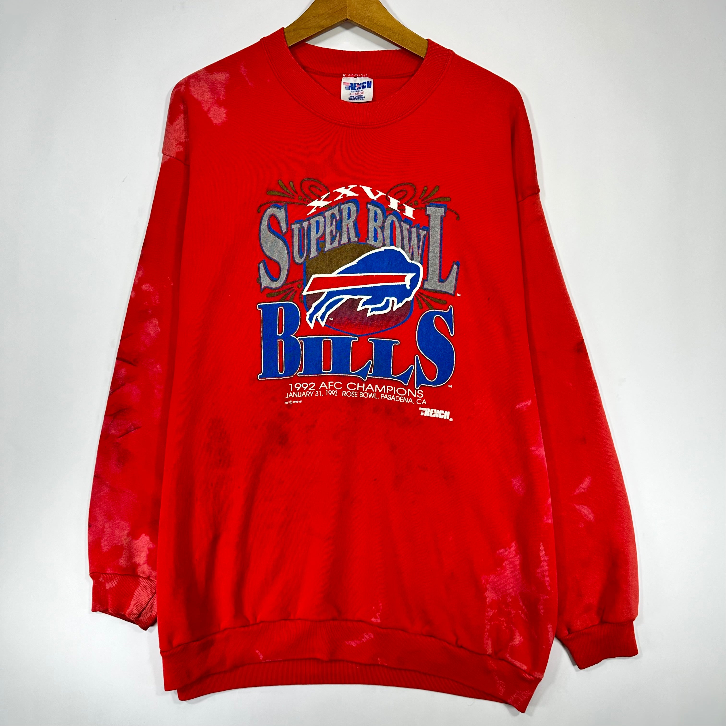 Vintage Buffalo Bills Thrashed 1992 AFC Champs Crewneck Sweatshirt XL