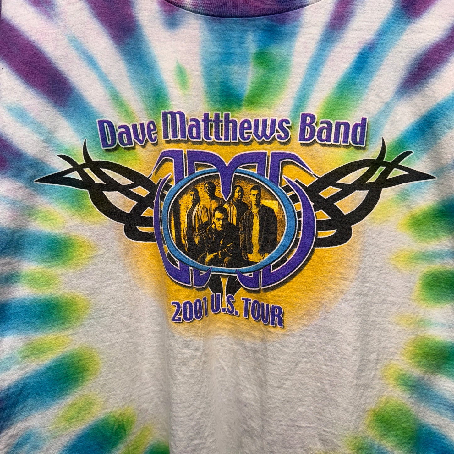 Vintage Dave Matthew’s Band 2001 Tour Tie Dye Shirt XL