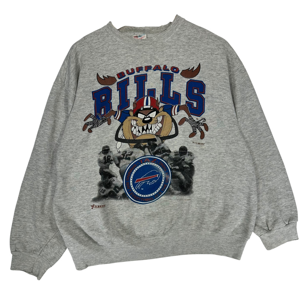 Vintage Buffalo Bills Looney Tunes Taz Crewneck Sweatshirt Large