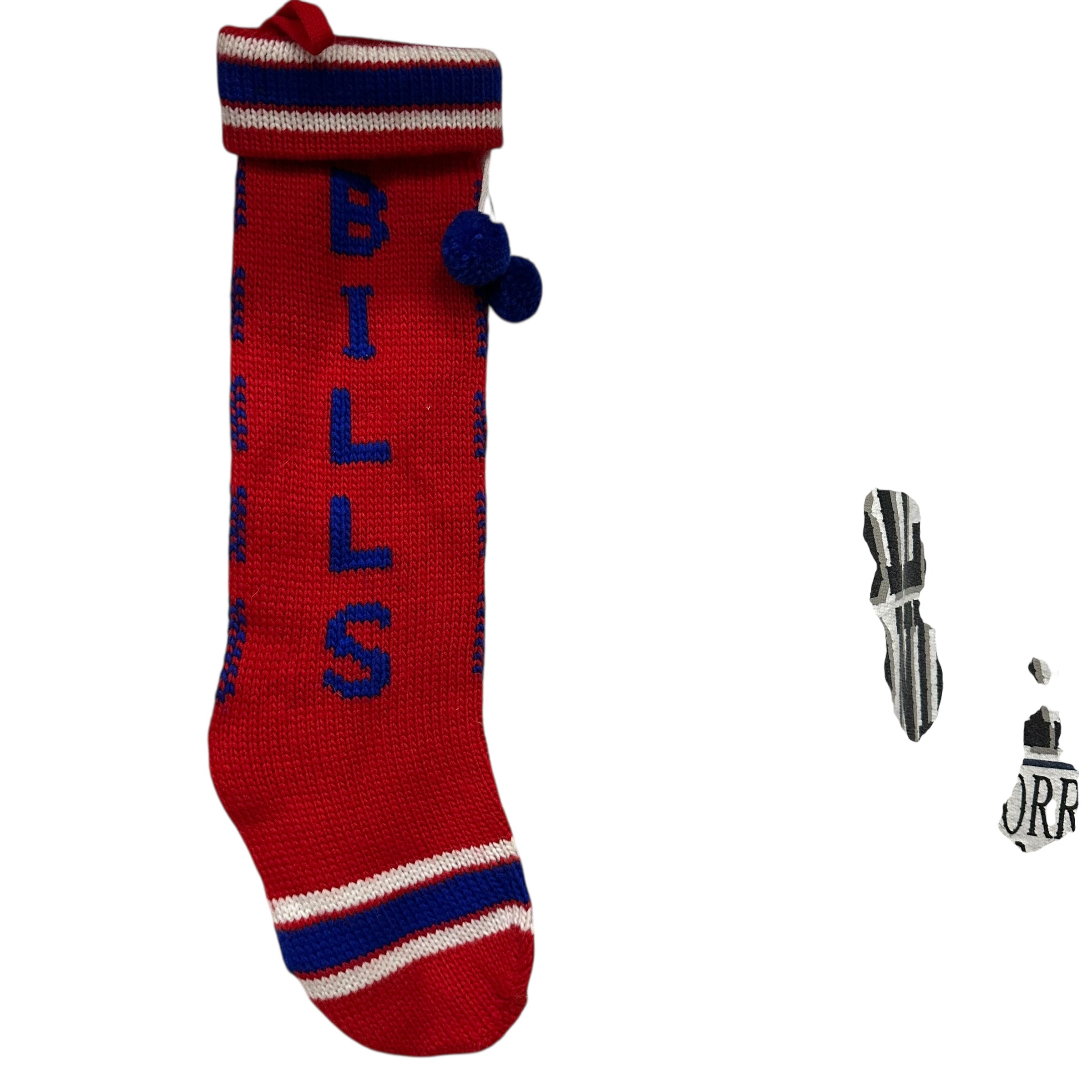Vintage Kids Knit Buffalo Bills Christmas Stocking