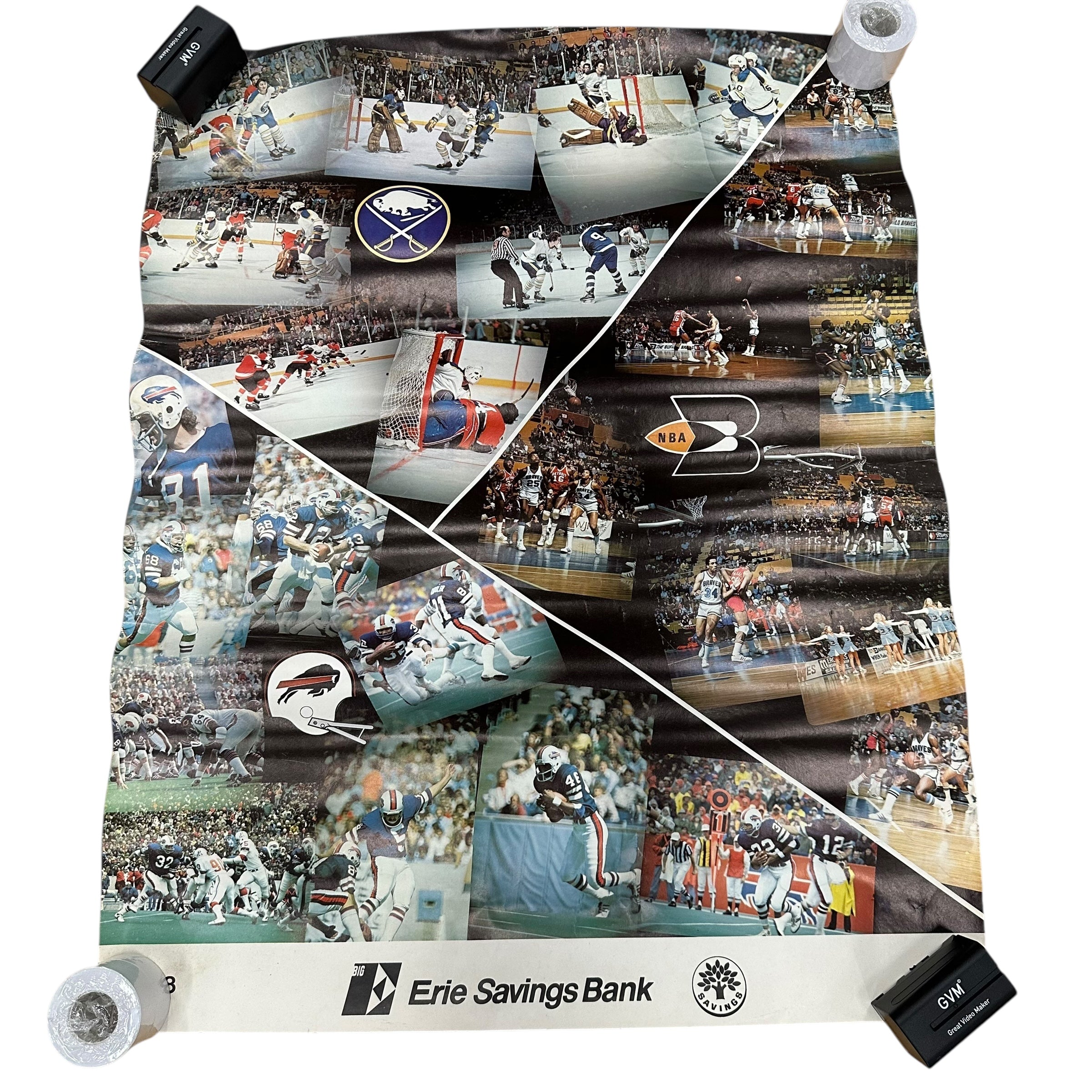 Vintage Buffalo Bills Sabres Braves Poster