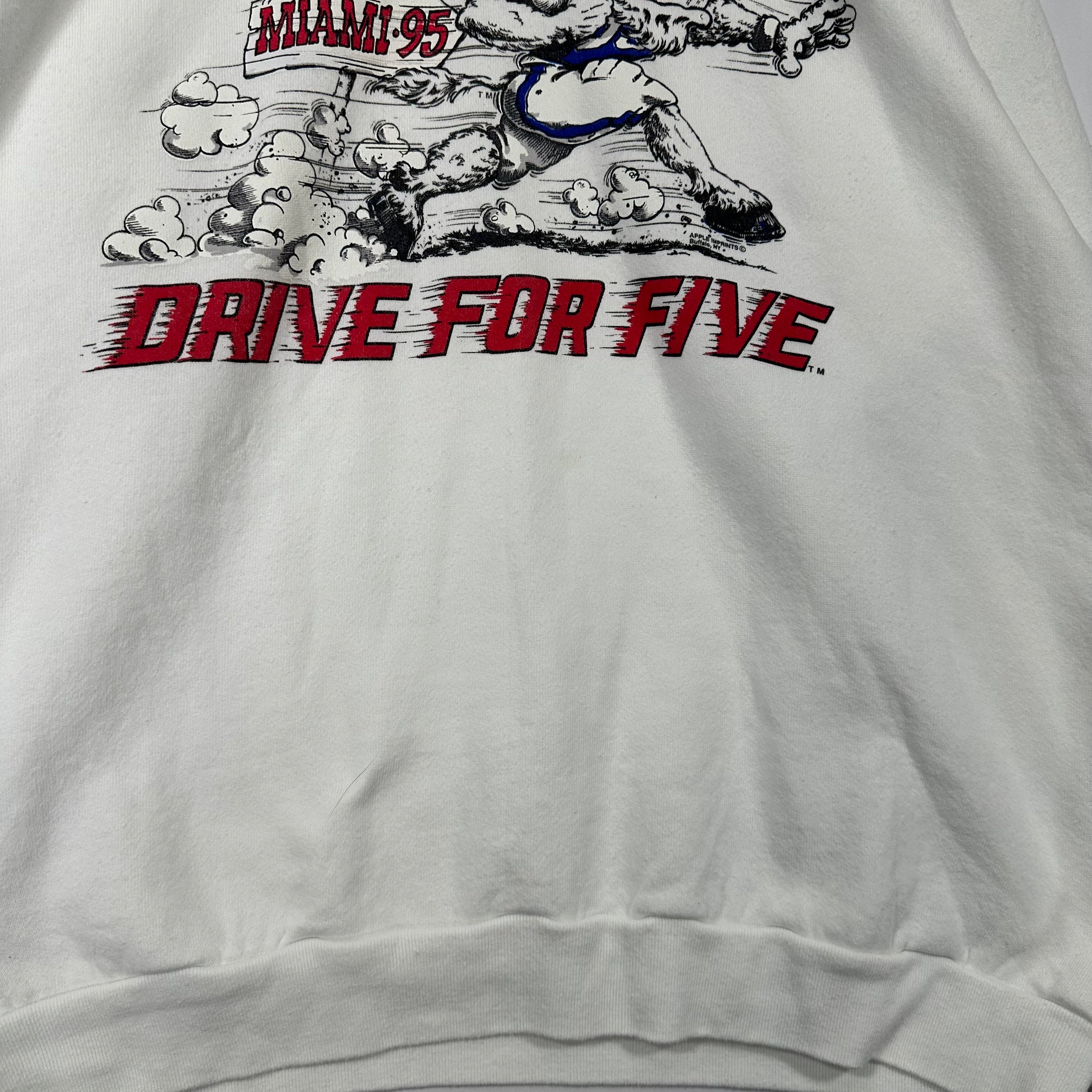 Vintage Buffalo Bills Drive For 5 Crewneck Sweatshirt XXL