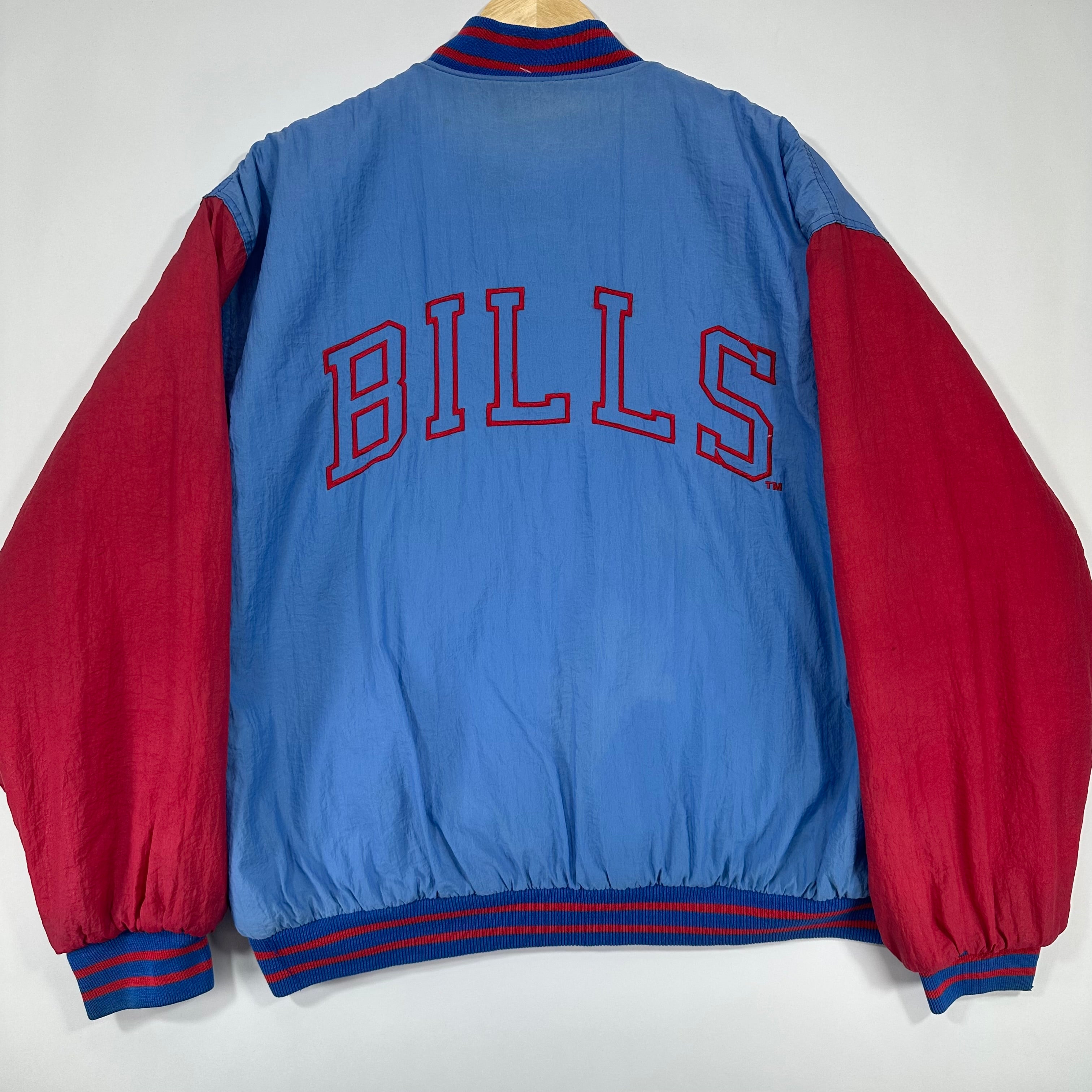 Vintage Buffalo Bills Quilted Bomber Jacket Medium