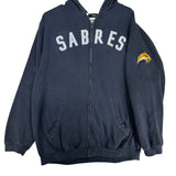 Vintage Buffalo Sabres Embroidered Zip Hoodie Sweatshirt Medium