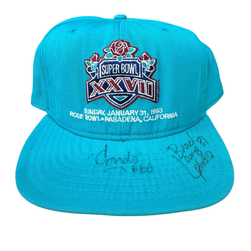 Vintage Buffalo Bills Super Bowl XXVII Snapback Signed Hat