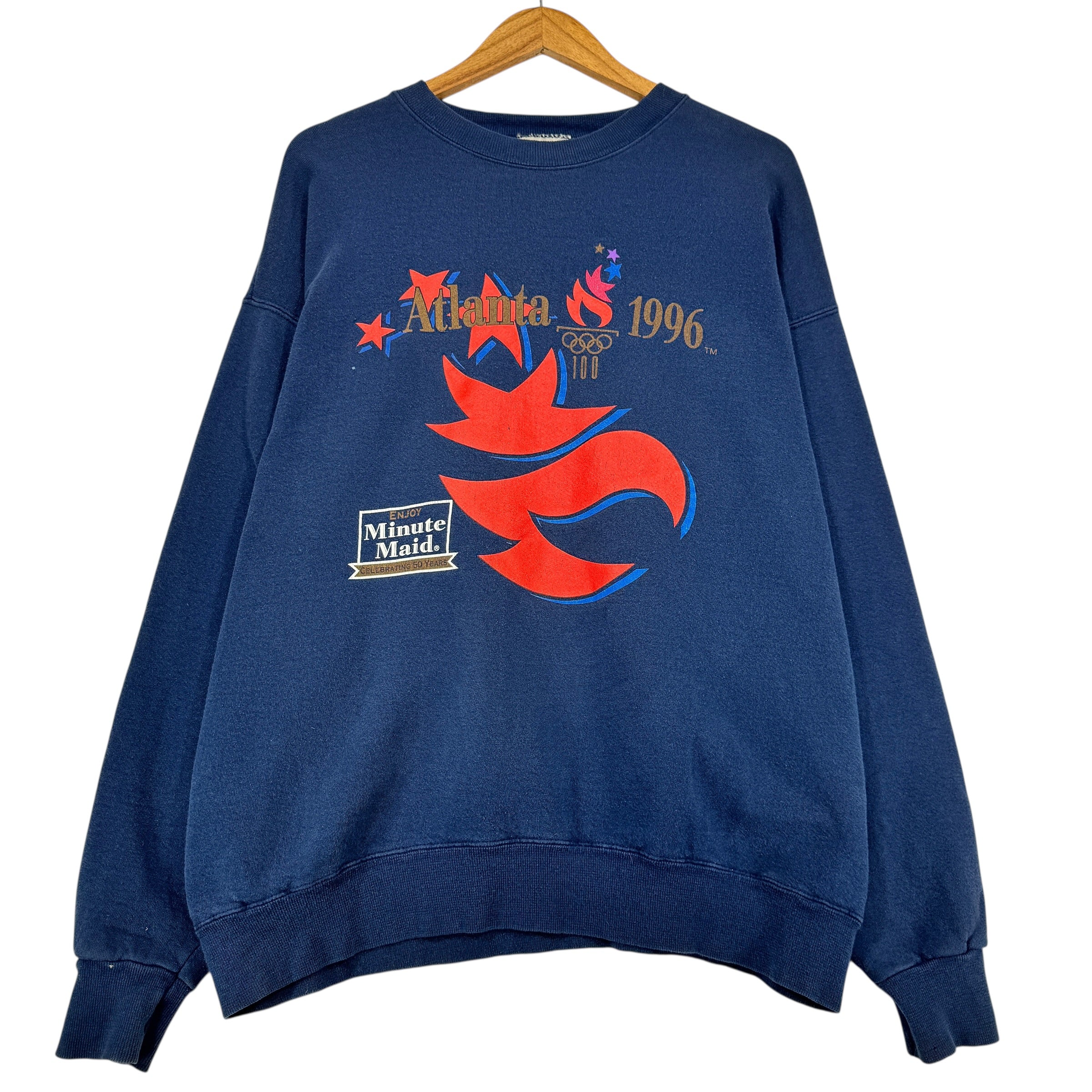 Vintage 1996 Atlanta Olympics Minute Maid Crewneck Sweatshirt Medium