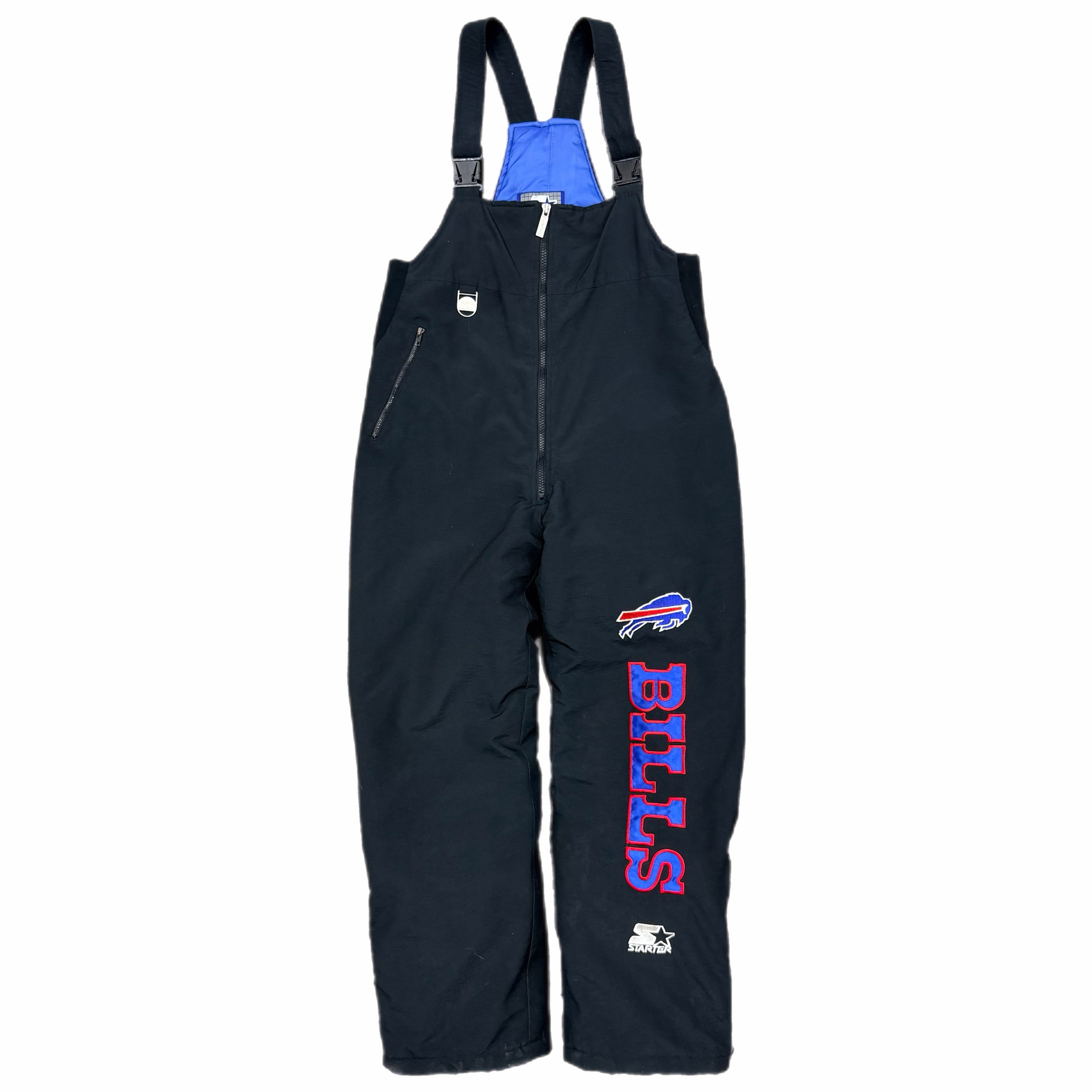 Vintage Buffalo Bills Starter Winter Snow Bibs Overalls Jacket Medium