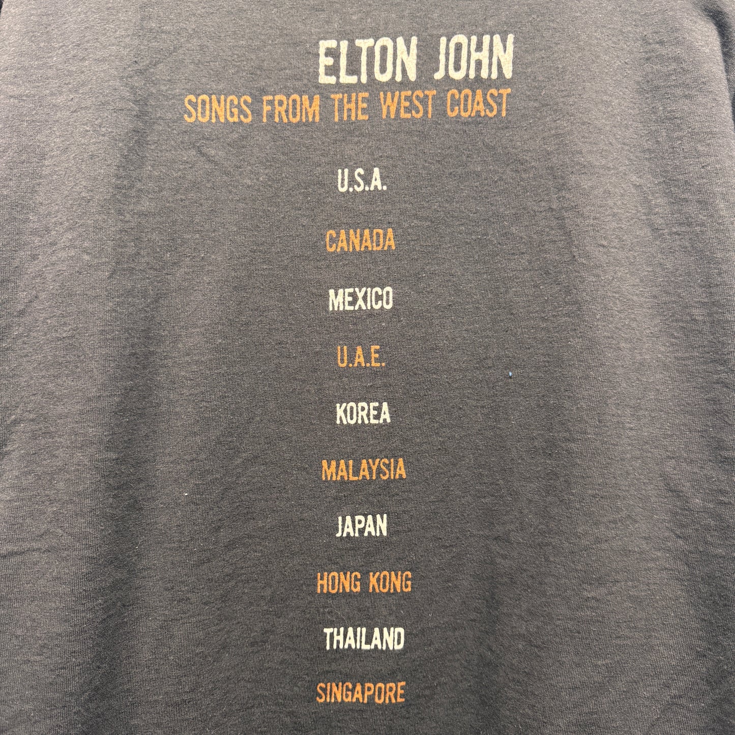 Vintage Elton John Tour Shirt XL