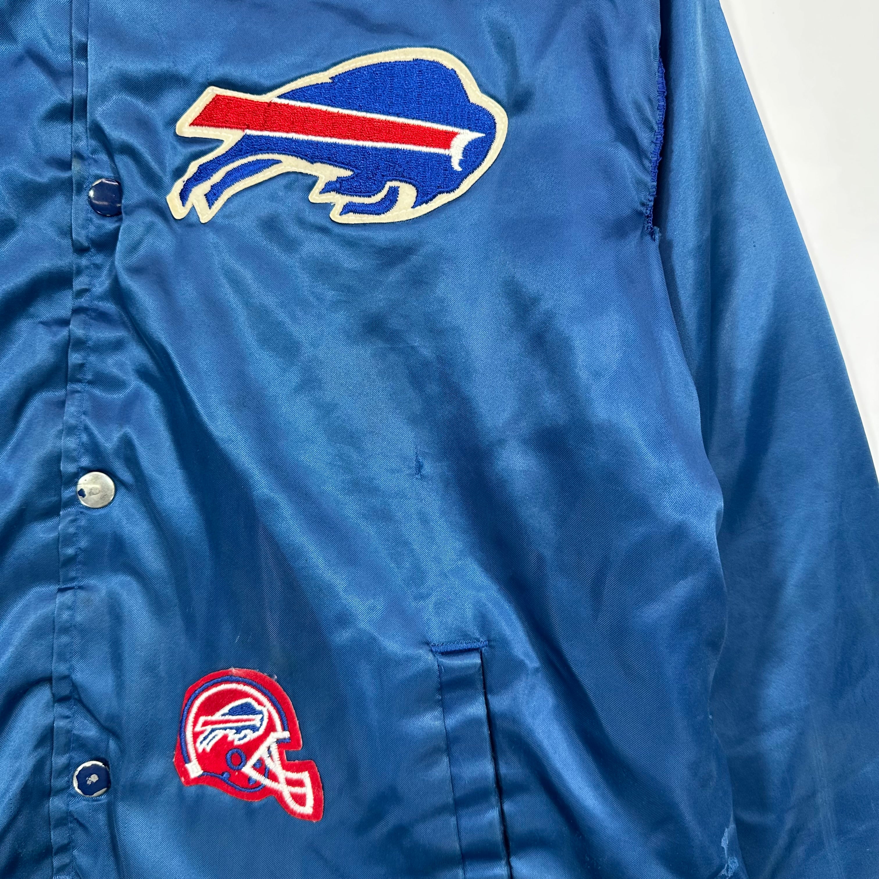 Vintage Buffalo Bills Backscript Satin Jacket Large