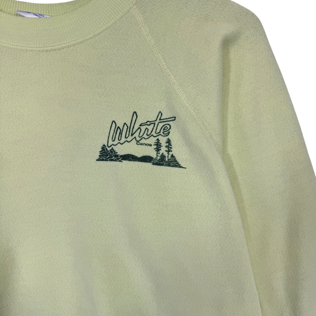 Vintage White Canoe Crewneck Sweatshirt Medium