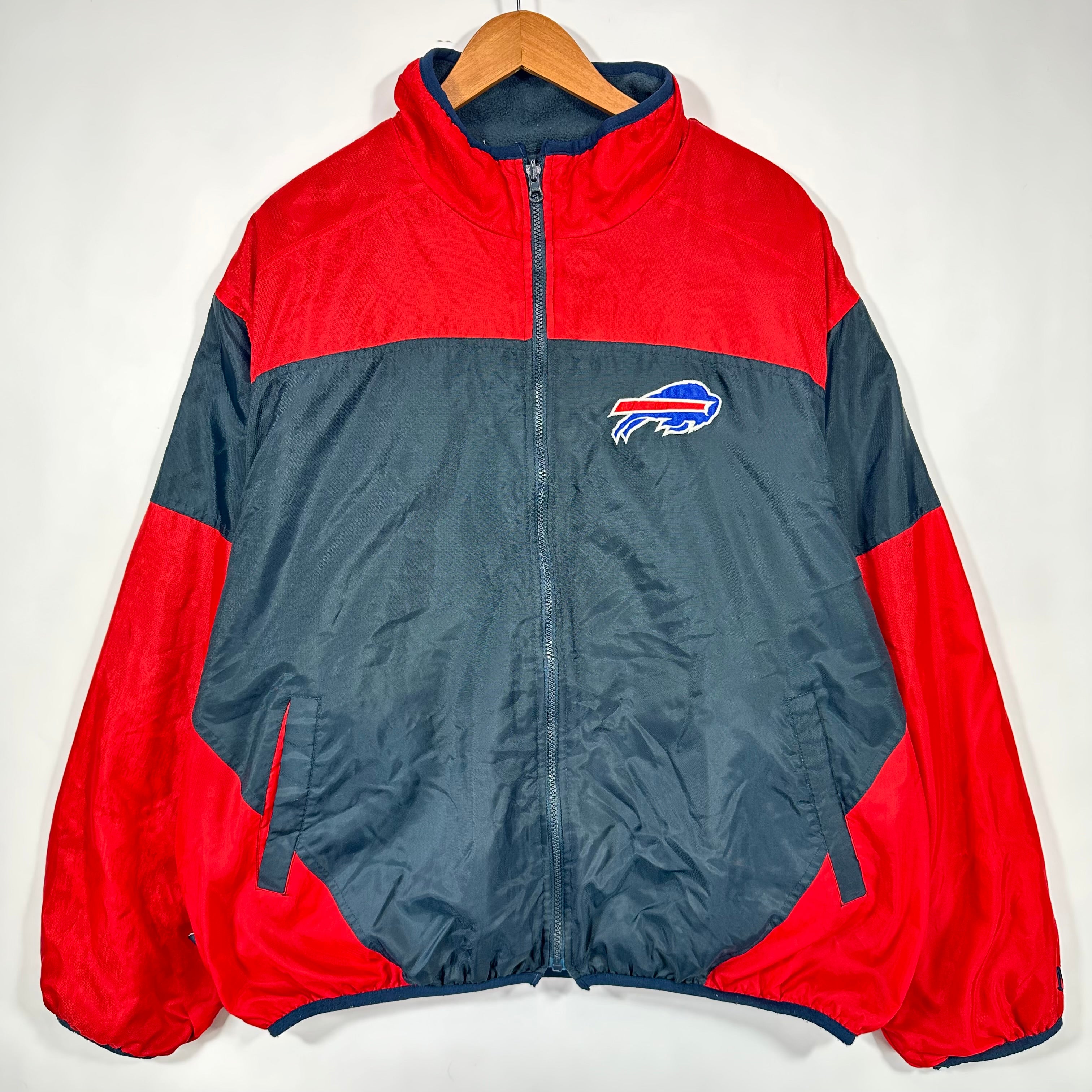 Vintage Buffalo Bills Reversible Fleece Lined Jacket Large