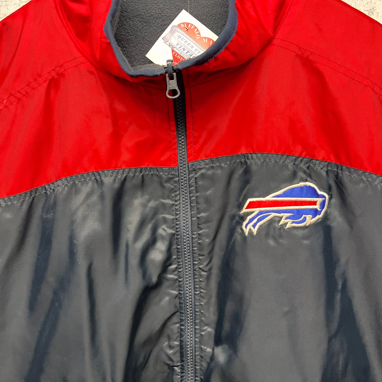 Vintage Buffalo Bills Zip Up Windbreaker Jacket XL