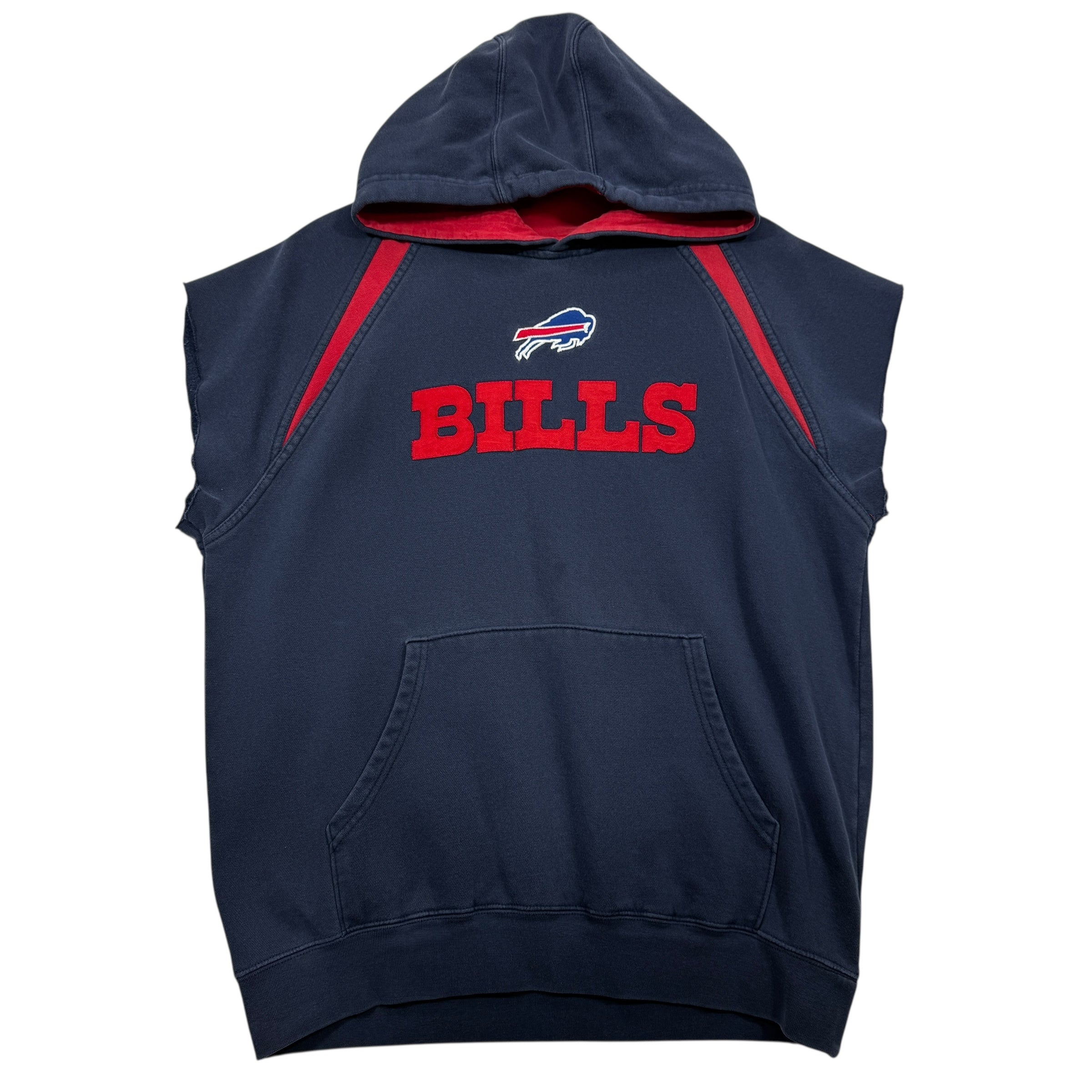 Vintage Buffalo Bills Cutoff Hoodie Sweatshirt XL