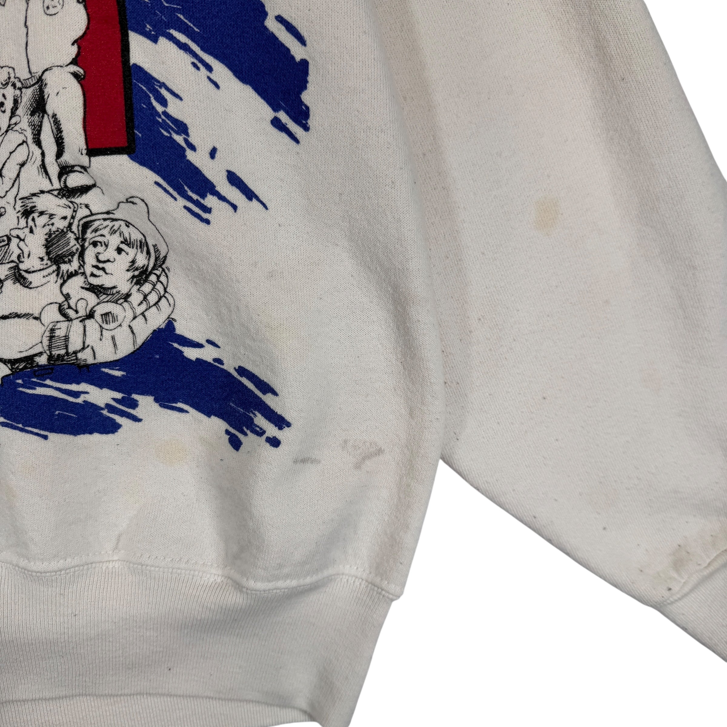 Vintage Buffalo Bills 12th Man All Over Print Sweatshirt Large