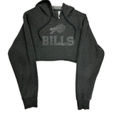 Vintage Buffalo Bills Cropped Hoodie Sweatshirt Large