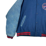 Vintage Buffalo Bills Denim Wool Varsity Jacket Large