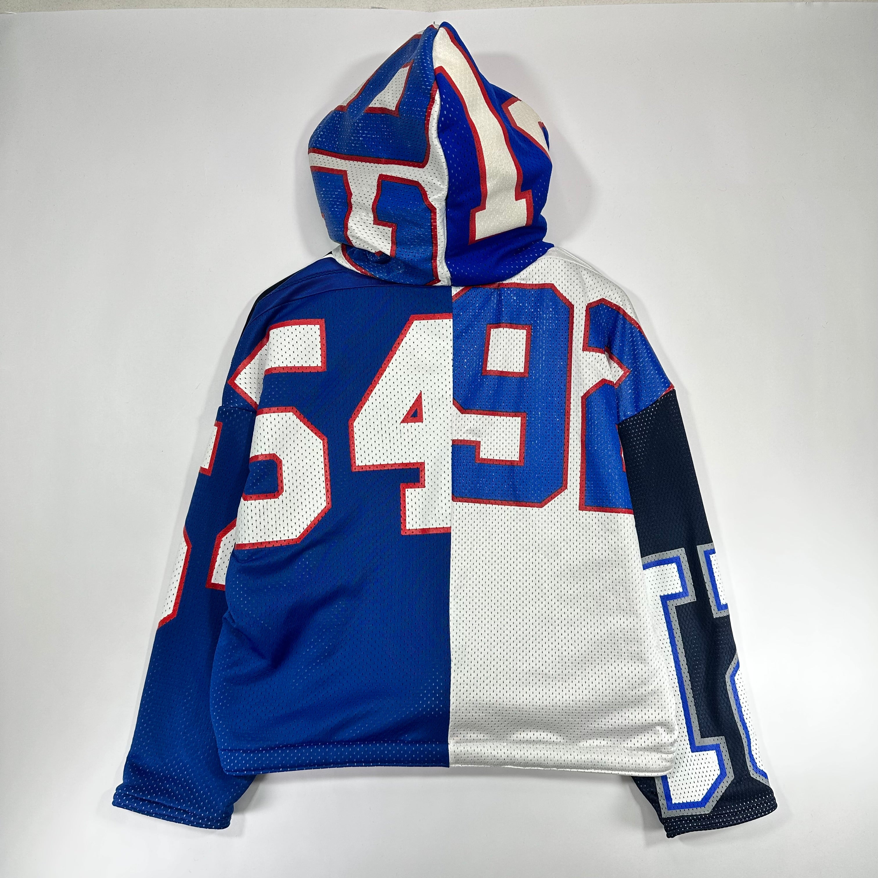 Vintage Buffalo Bills Upcycled Custom Jersey Hoodie