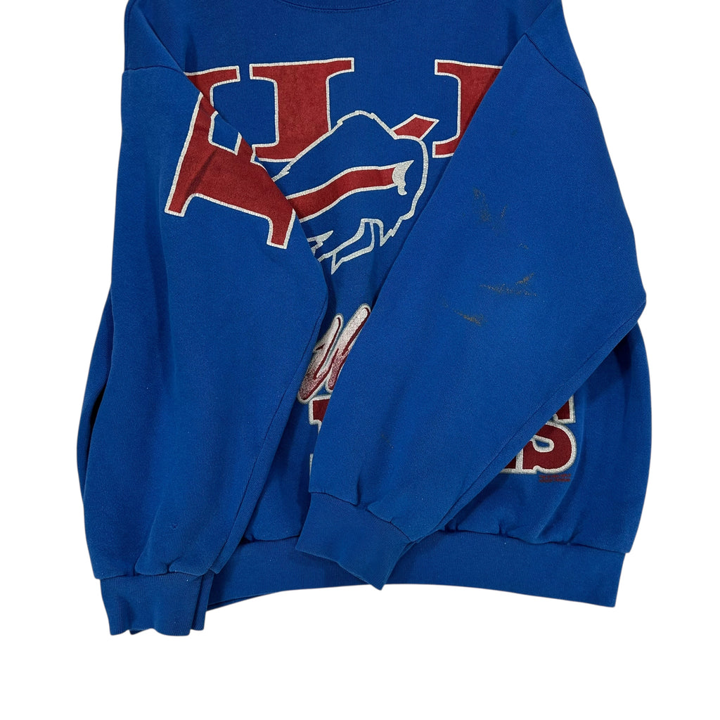 Vintage Buffalo Bills Cross Script Crewneck Sweatshirt Large