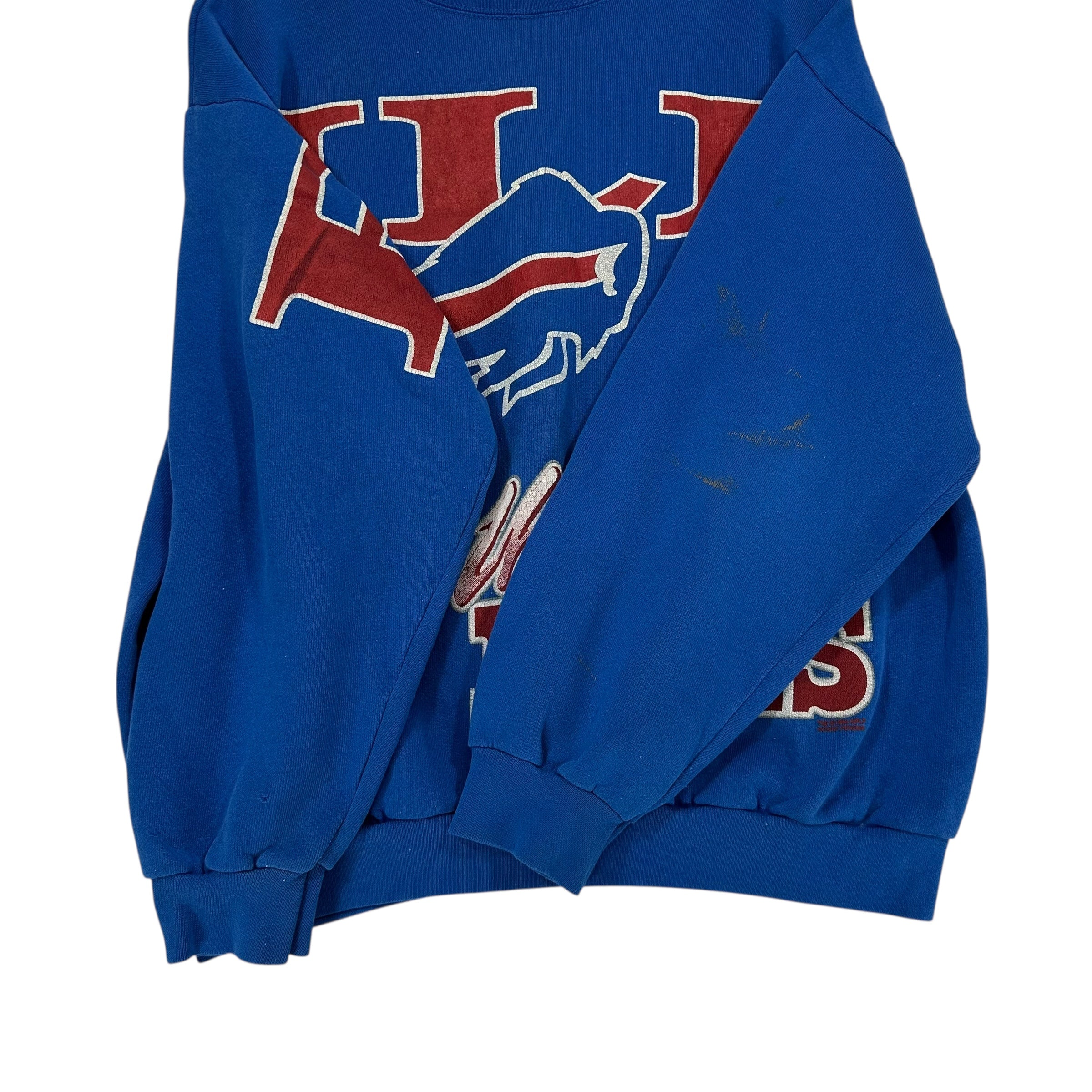 Vintage Buffalo Bills Cross Script Crewneck Sweatshirt Large