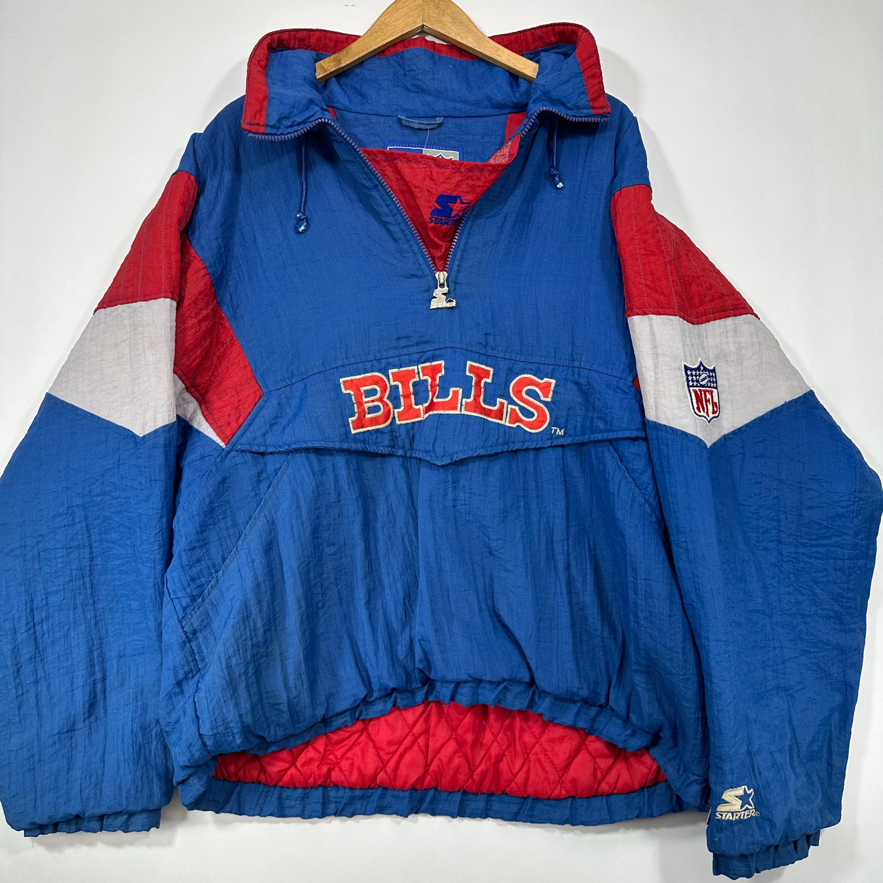 Vintage Buffalo Bills Starter Pullover Puffer Jacket Large