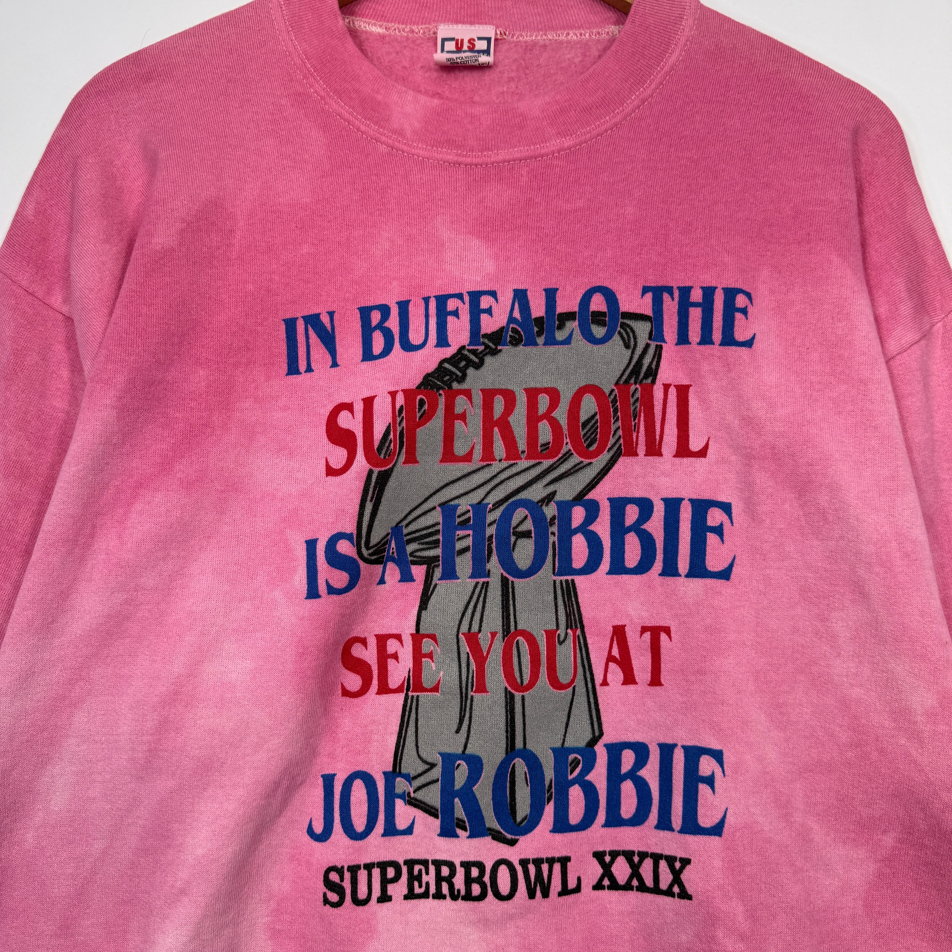 Vintage Buffalo Bills Overdyed Super Bowl XXIX Joe Robbie Crewneck Sweatshirt XL