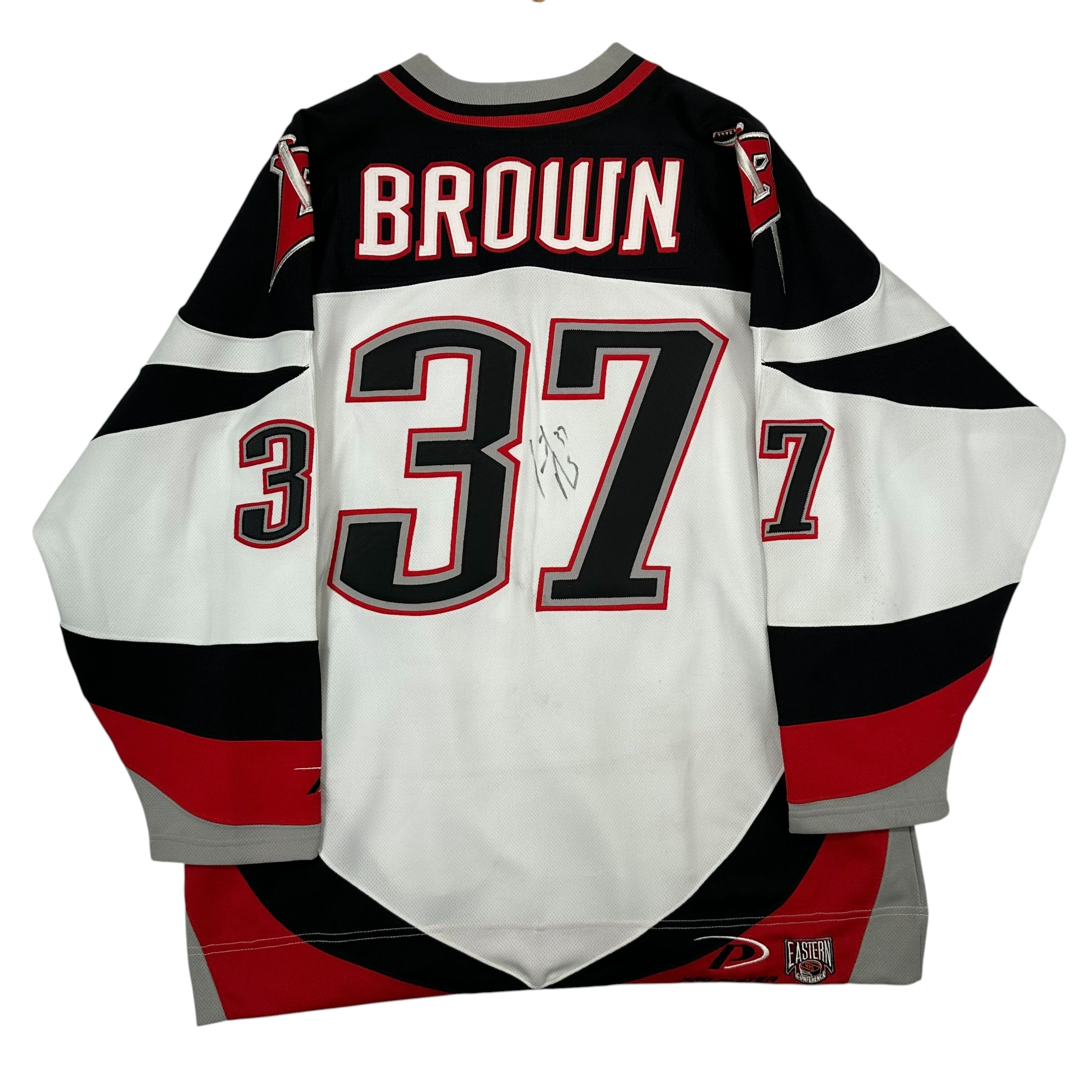 Vintage DEADSTOCK Buffalo Sabres Curtis Brown Signed Jersey XL