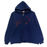 Vintage Buffalo Bills Women’s Zip Up Hoodie Sweatshirt XL
