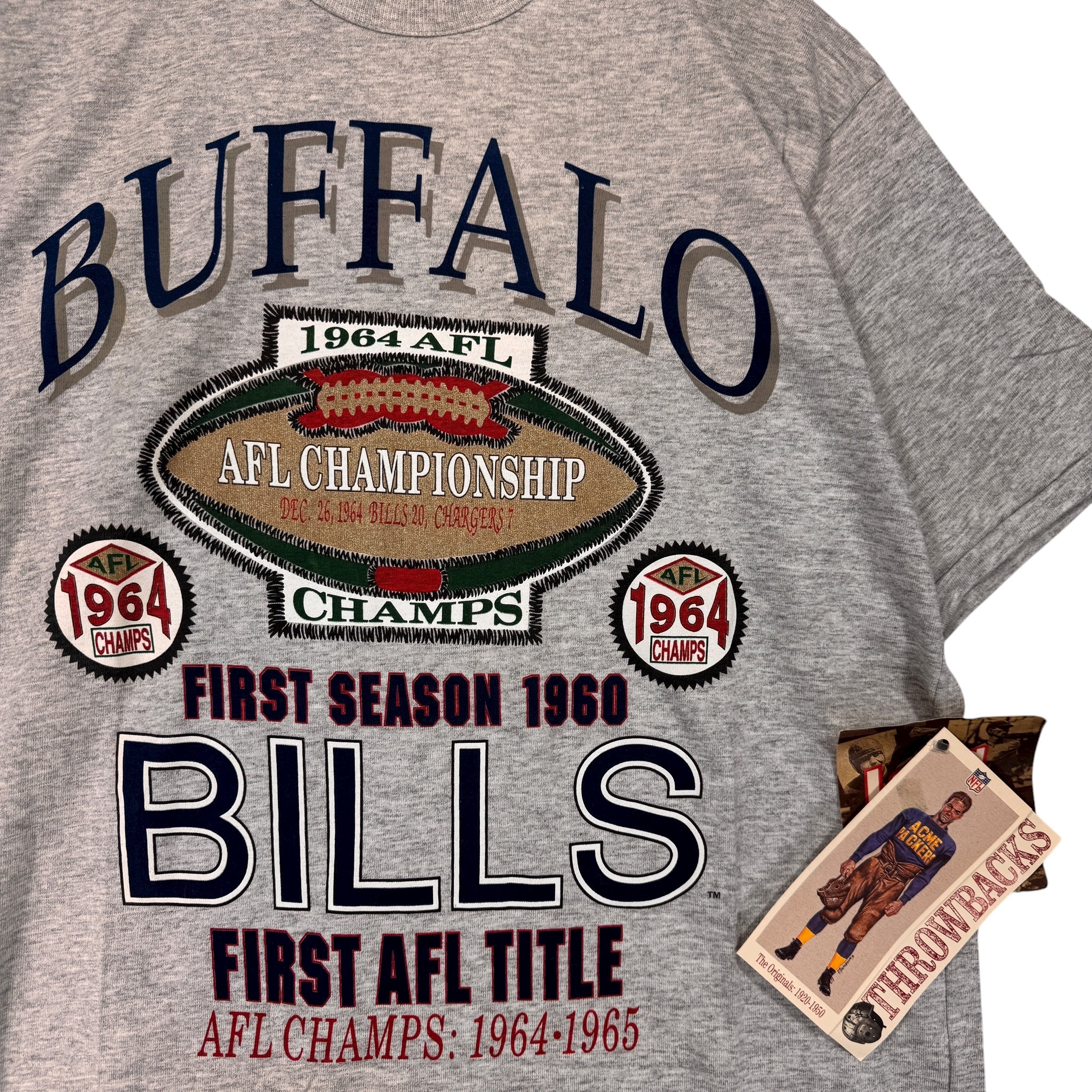 Vintage Buffalo Bills Deadstock Throwback 1964 AFL Champions Shirt Large