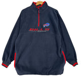 Vintage Buffalo Bills 1/4 Zip Fleece Sweatshirt Large