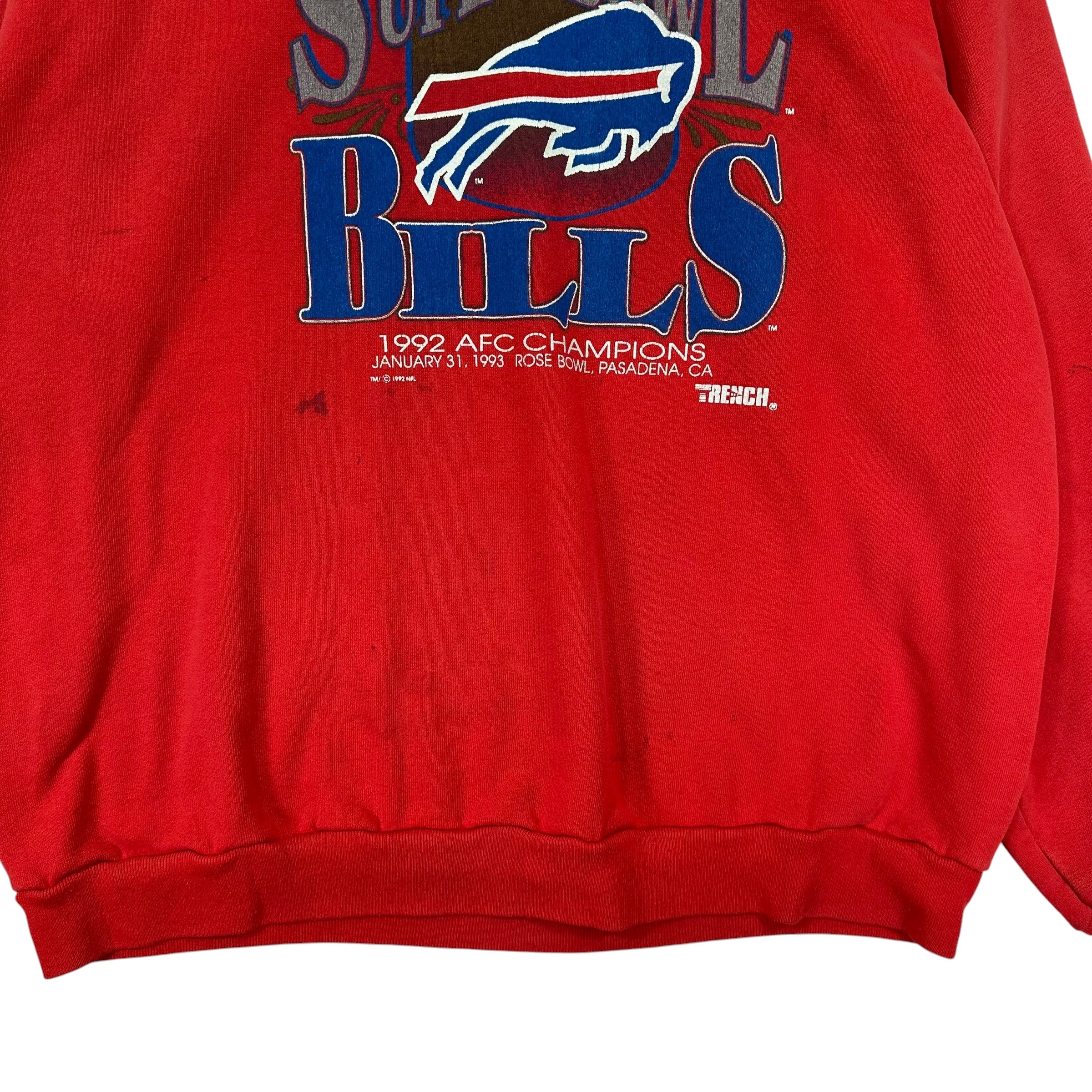 Vintage Buffalo Bills 1992 AFC Champs Crewneck Sweatshirt XL