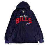 Vintage Buffalo Bills Fleece Zip Up Hoodie Sweatshirt XXL