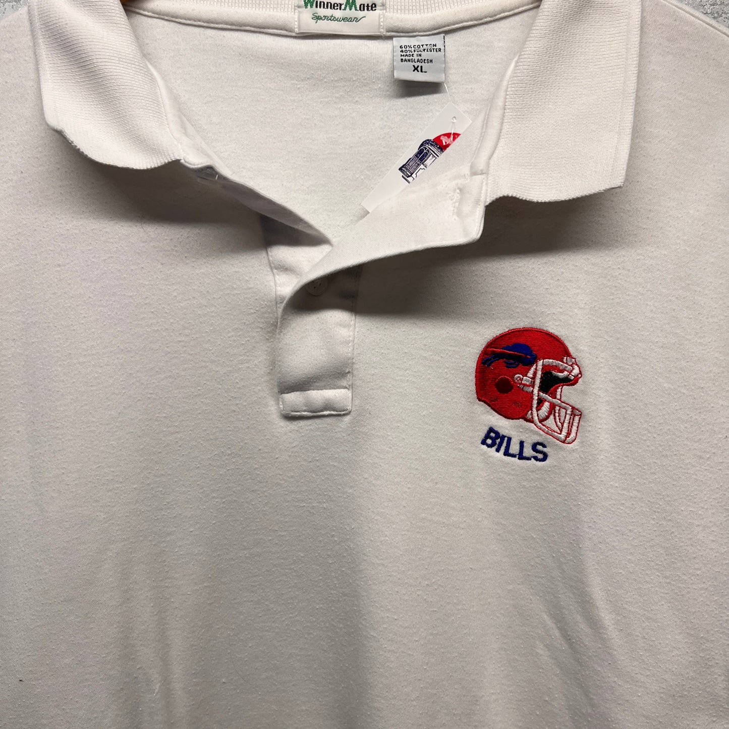 Vintage 1980s Buffalo Bills Polo Shirt XL