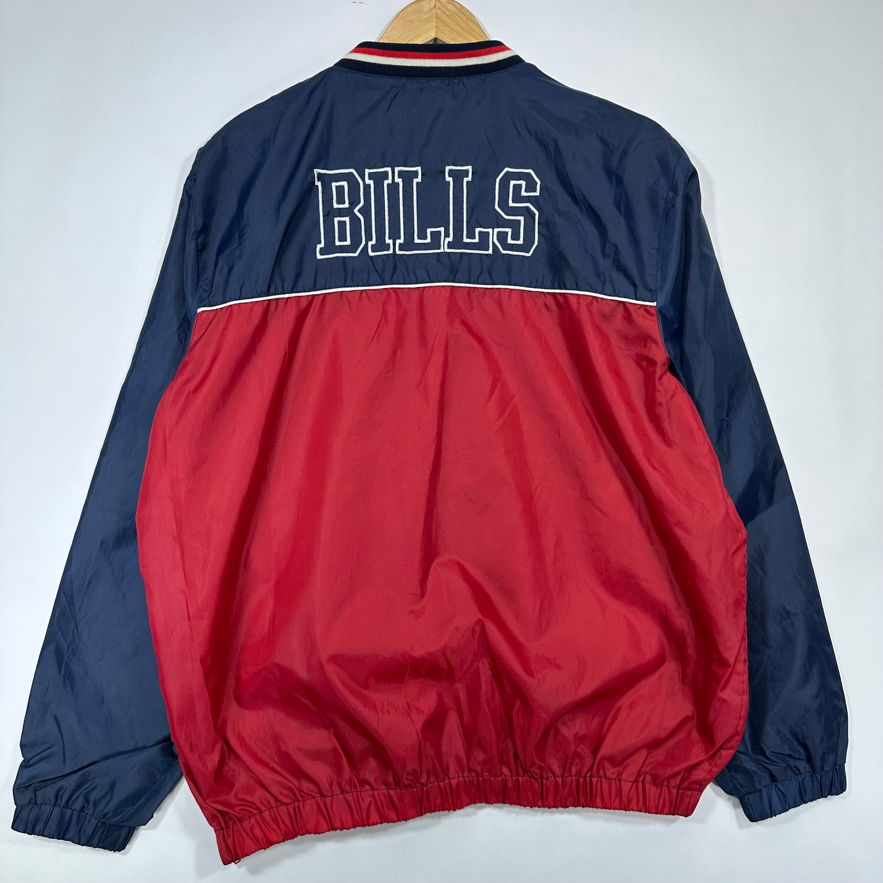 Vintage Buffalo Bills Pullover Windbreaker Jacket Large