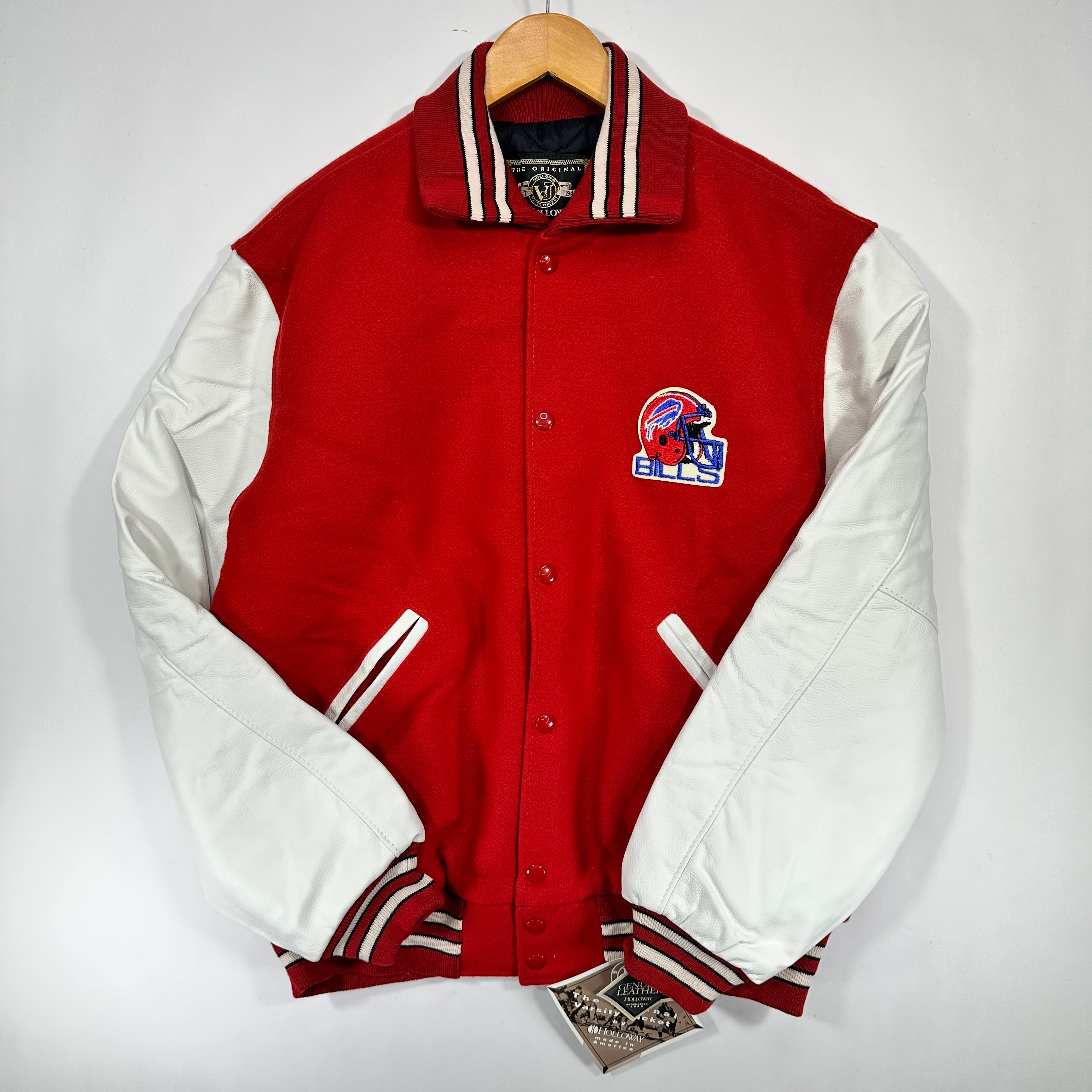 Vintage Buffalo Bills Varsity Leather Jacket XL