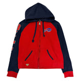 Vintage Buffalo Bills Cropped Zip Up Hoodie Sweatshirt Medium