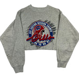 Vintage Buffalo Bills Cropped Crewneck Sweatshirt Large