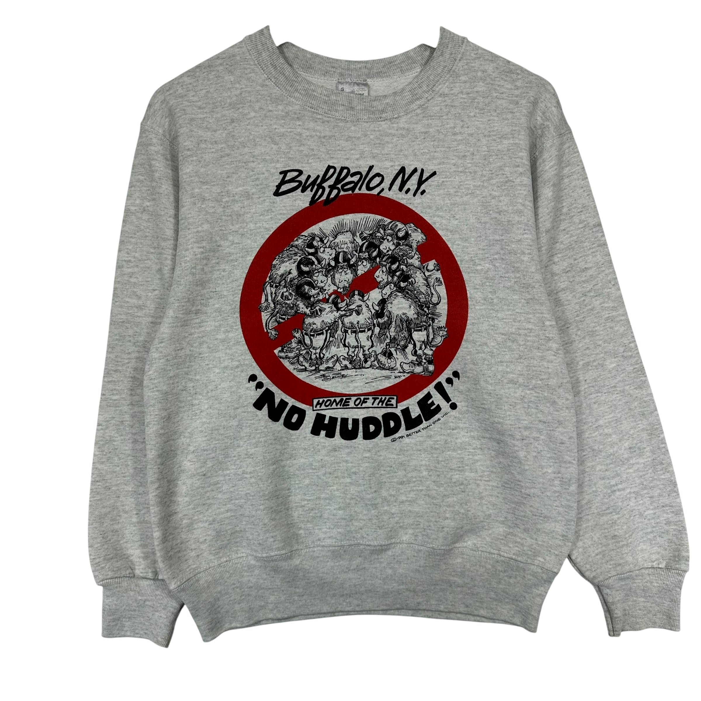 Vintage Buffalo Bills 1991 No Huddle Offense Crewneck Sweatshirt Small
