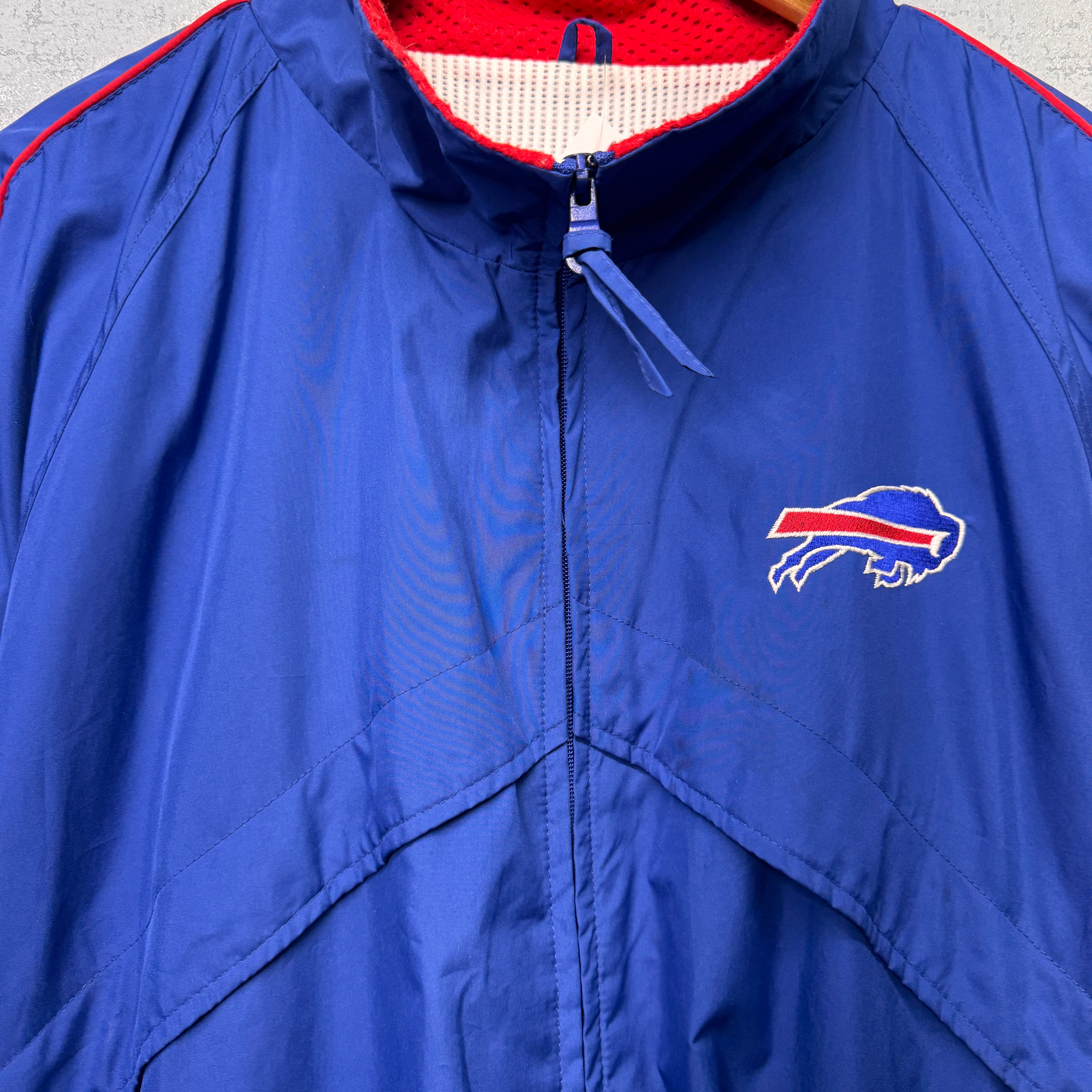 Vintage Buffalo Bills Zip Up Windbreaker Jacket Large